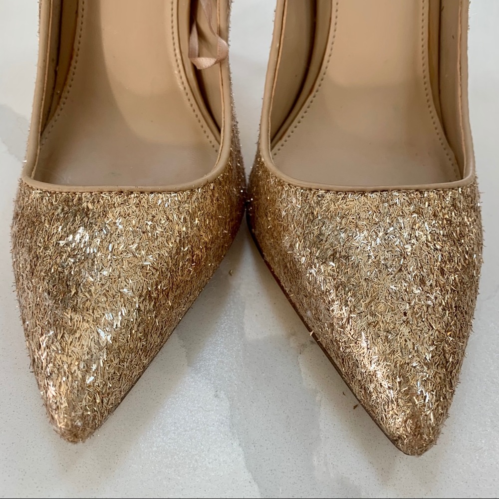 Forever 21 sparkly gold stilettos / pumps